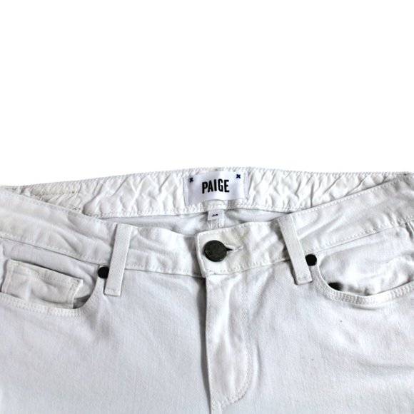 Paige Skyline Skinny White Jeans, Size 28 - Picture 4 of 7